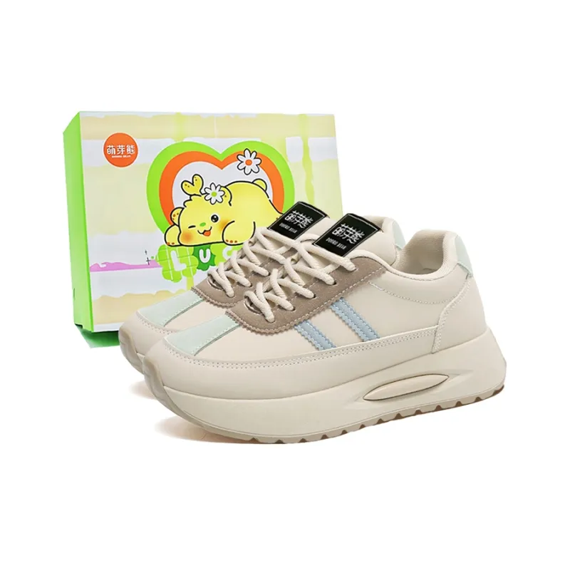 Budding Bear Slip Resistant, Abrasion Resistant, Lightweight, Height Increasing Low Top Casual Shoes Women's-5