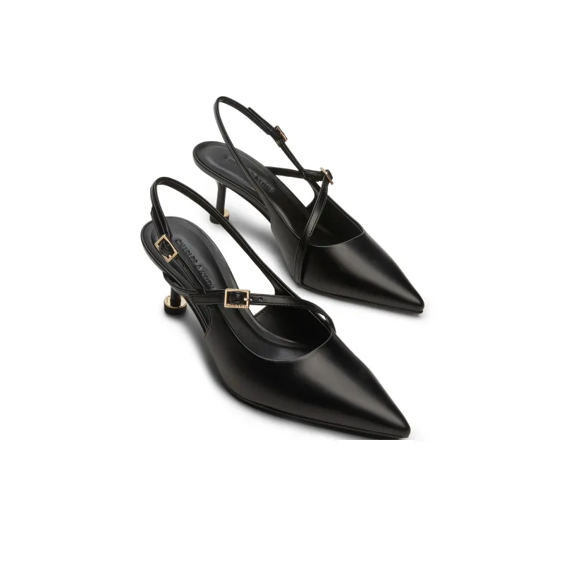 CHARLES&KEITH Small Ck Slim Heel High Heels 6.5cm Women's-2