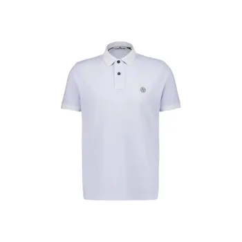 STONE ISLAND Compass Patch Buttoned Polo Shirt