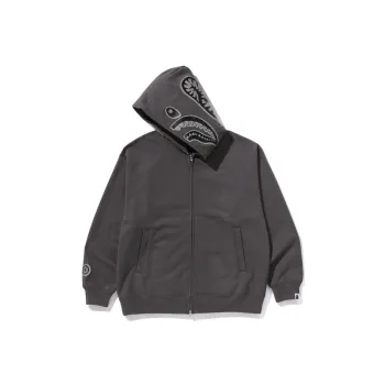 A BATHING APE Hand Drawn Face Relaxed Fit Shark Full Zip Hoodie