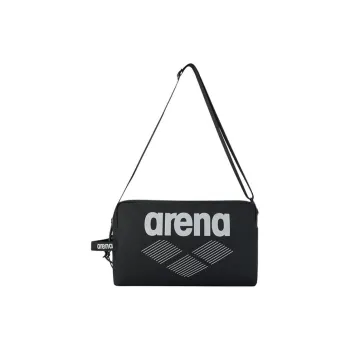 Arena Polyester Crossbody Bag, Shoulder Bag Unisex Black & Silver