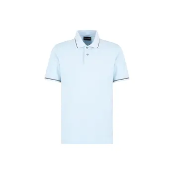EMPORIO ARMANI Slim fit Stretch Piqué Polo Shirt With Micro Eagle
