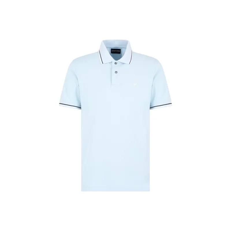 EMPORIO ARMANI Slim fit Stretch Piqué Polo Shirt With Micro Eagle-0