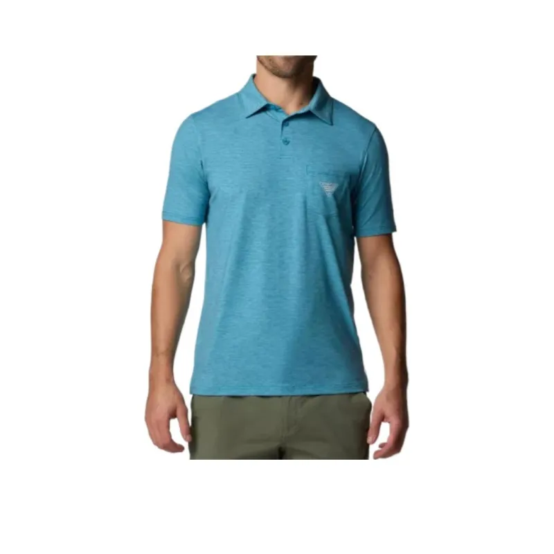 Columbia PFG Uncharted Polo Shirt Men's Blue-0