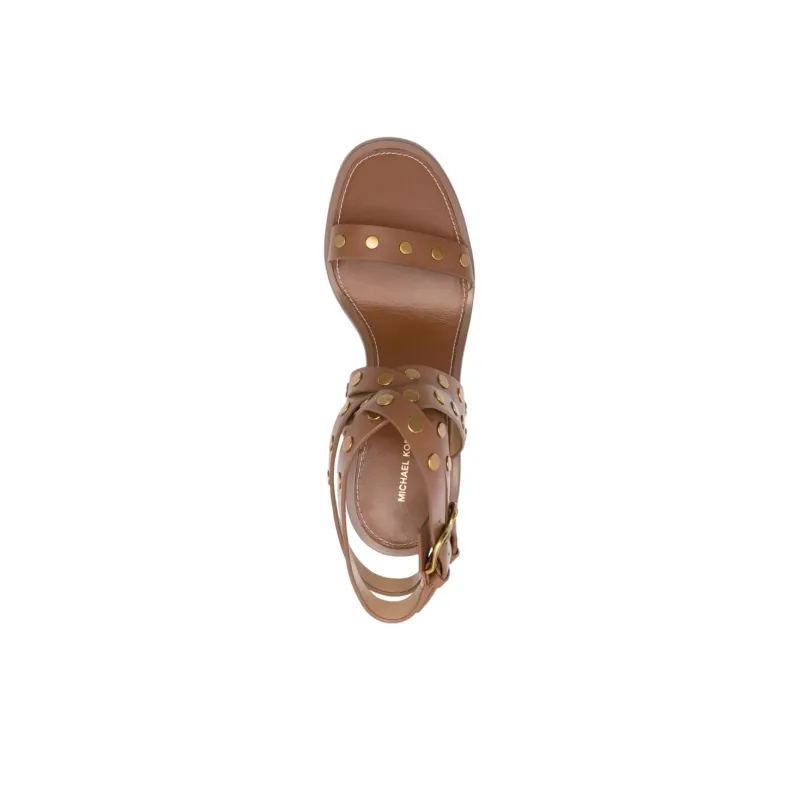 MICHAEL KORS Irene One Strap Sandals 9cm Women's Brown-4