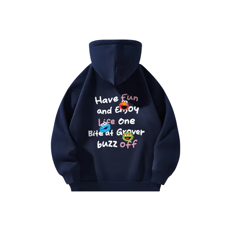 SESAME STREET Sweatshirt Thickened And Fleece Lined Unisex-17