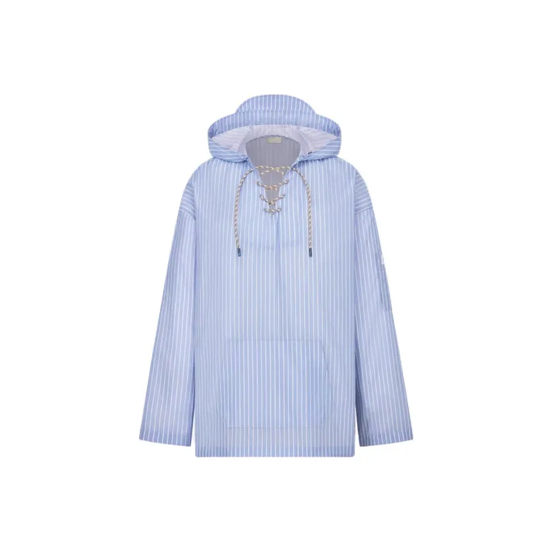 DIOR Striped Hooded Shirt-0