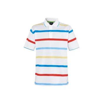 Paul & Shark Yachting Polo Shirt Men's White Base Blue Red