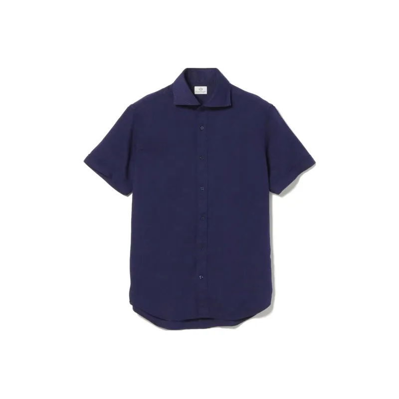 Beams Herringbone Cutaway Collar Short Sleeve Shirt Men's-4
