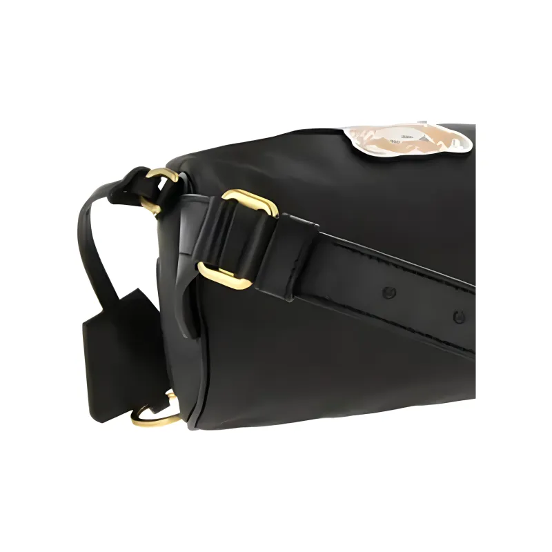 MOSCHINO Cow Leather Sling Bag Fanny Pack Regular Women's Black-3