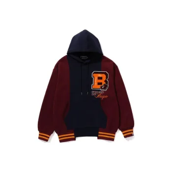 A BATHING APE Badges Color Blocking Hoodie