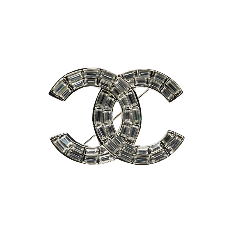 CHANEL 2001 Cc Logo Brooch-2