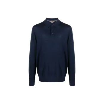 MICHAEL KORS Long Sleeved Knitted Polo Shirt