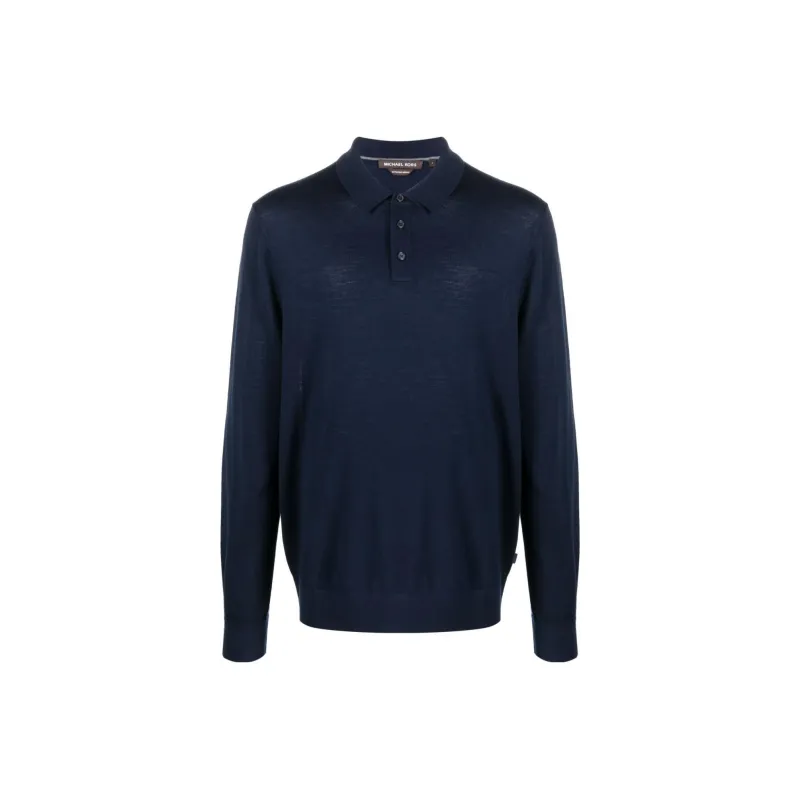 MICHAEL KORS Long Sleeved Knitted Polo Shirt-0
