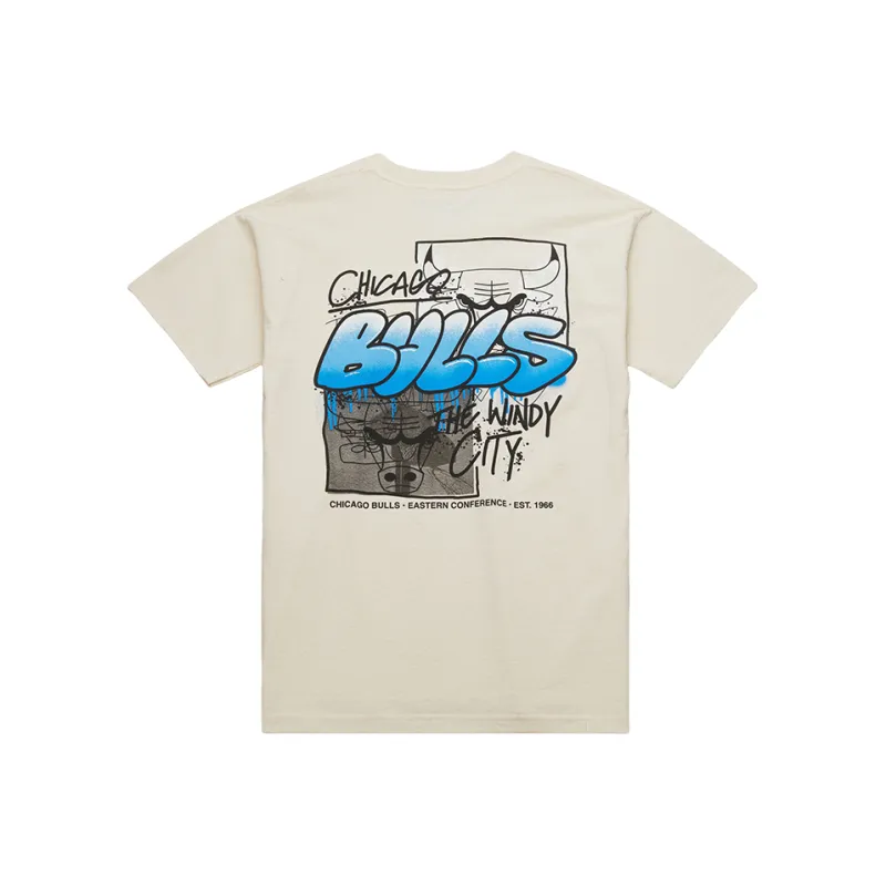 Mitchell & Ness x NBA Chicago Bulls T Shirt Men's Ecru-1
