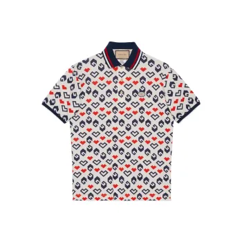 GUCCI FW23 Polo Shirt Men's Multicolor