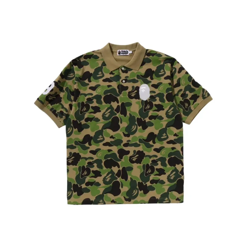 Bape Abc Camo Pile Jacquard Relaxed Fit Polo Shirt-2
