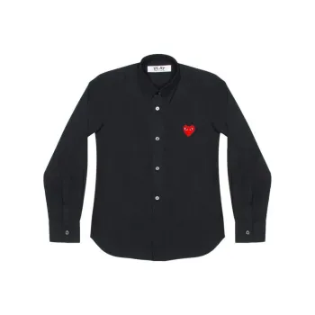 CDG Play SS24 Shirt Unisex Black