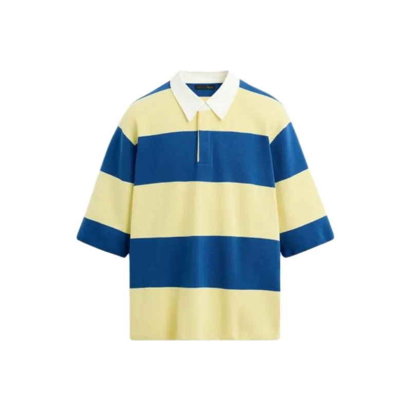 ZARA Polo Shirt Men's Bright Blue-0