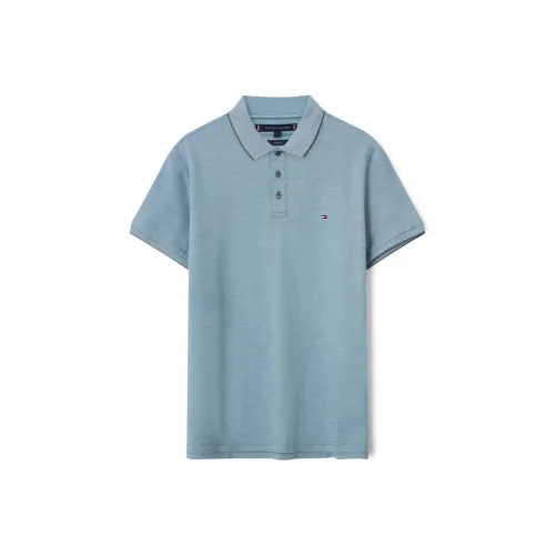 Tommy Hilfiger Polo Shirts Men Blue Gray MB6