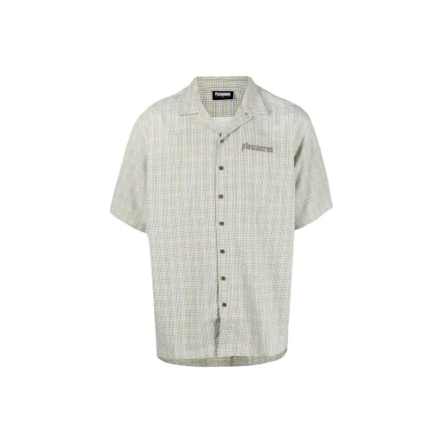 Derek Rose patterned linen sleep shirt Blau