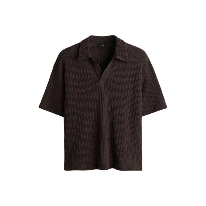 H&M Polo Shirts Men Brown-0