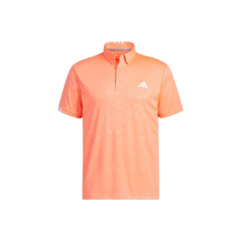 Adidas Polo Shirts Men Coral Orange-0