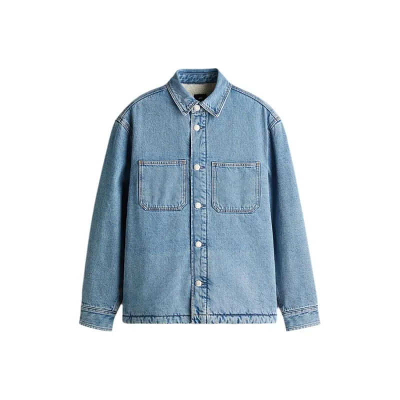 H&M Shirt Men's Light Denim Blue-0