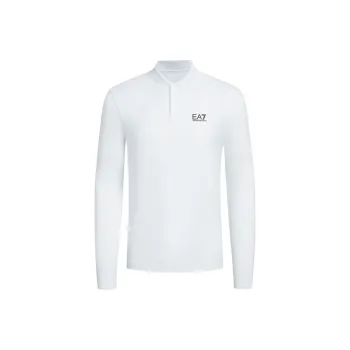 EMPORIO ARMANI Logo Printed Long Sleeved Polo Shirt