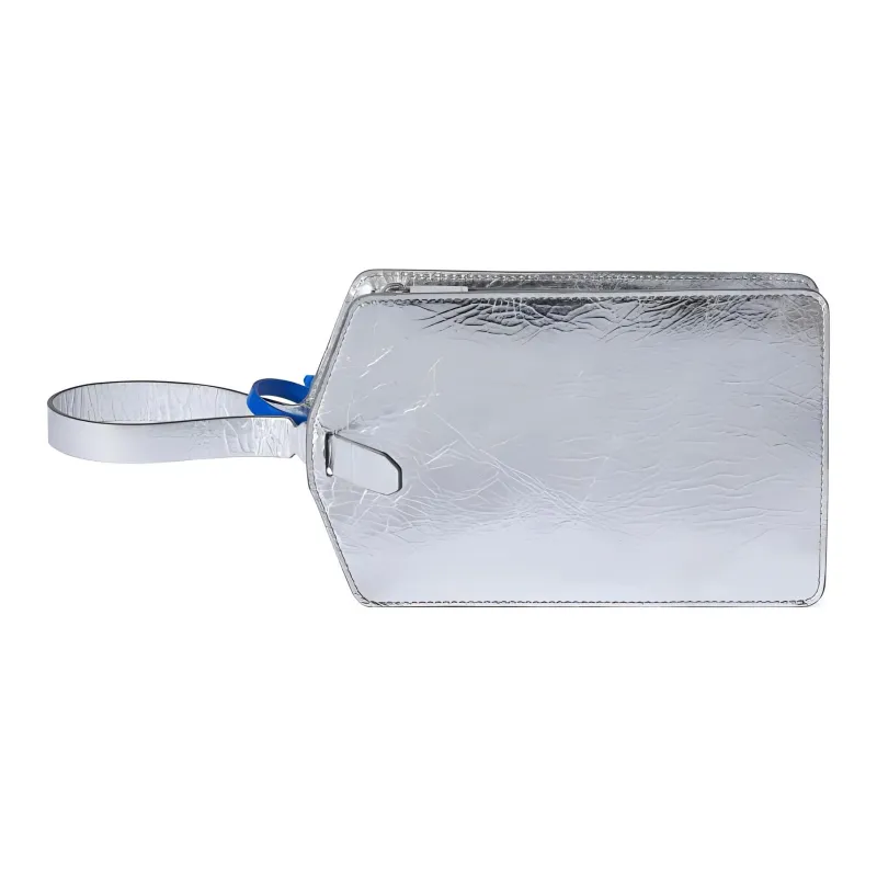 OFF WHITE Calfskin Card Holder Wallet Medium Size Women's Silver-1