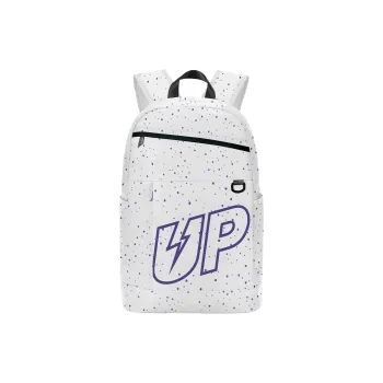 TURN UP Polyester Students Backpack Regular Unisex White