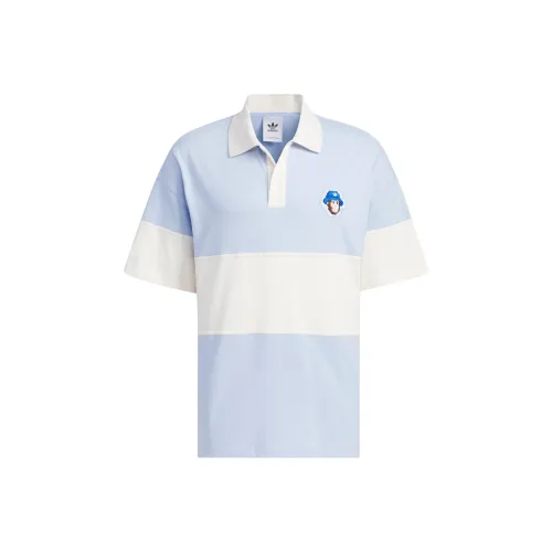 Adidas Originals Monkey Kingdom SS23 Polo Shirt Men's Light Pink Blue