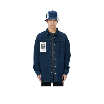 Fun x BEENTRILL Shirt Men's Navy Blue