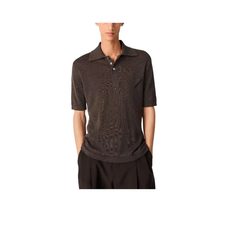 Bottega Veneta Polo Shirt Men's Dark Brown-0