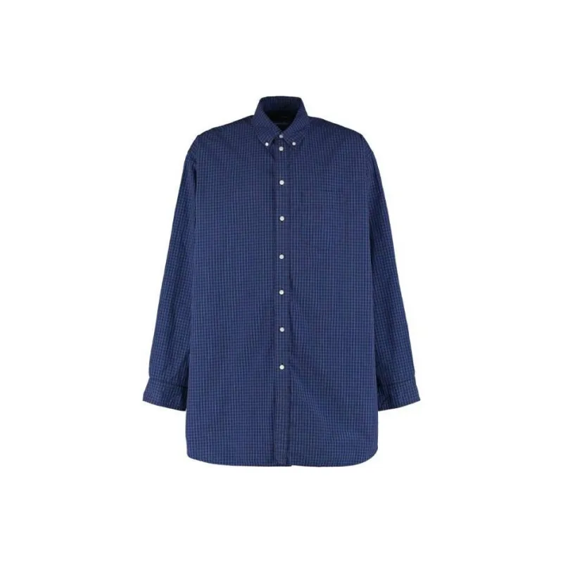 Balenciaga Shirt Loose Fit Men's Blue-0