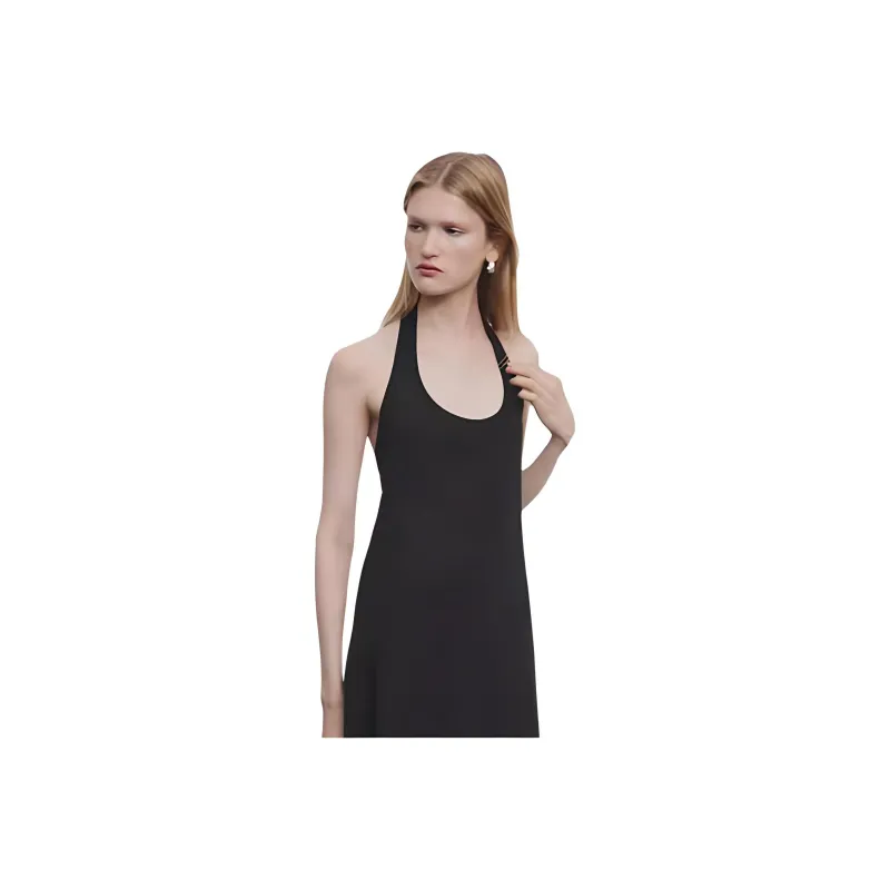Massimo Dutti Sleeveless Dress Women's Black-4