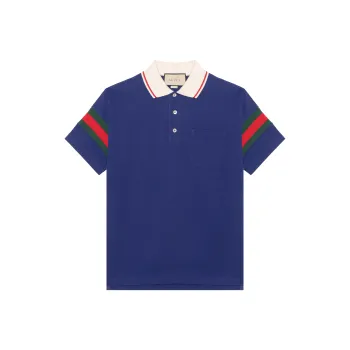 GUCCI Polo Shirts Men Blue