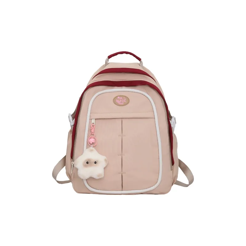 XIANGSU Nylon Backpack Women's Yellow/Pink/White/Black-5