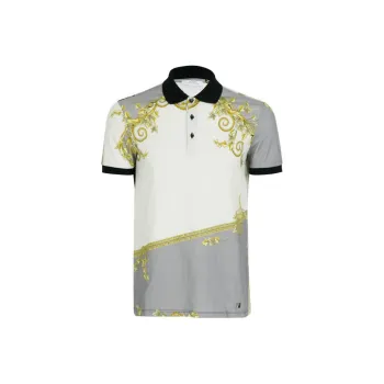 VERSACE Polo Shirts Men Gray