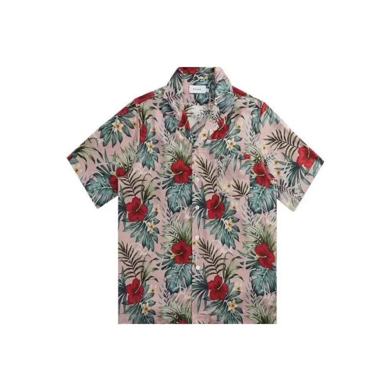RHUDE Hawaiian Logo Rayon Shirt-0