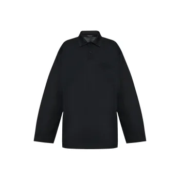Balenciaga Collared Long Sleeve Polo Shirt