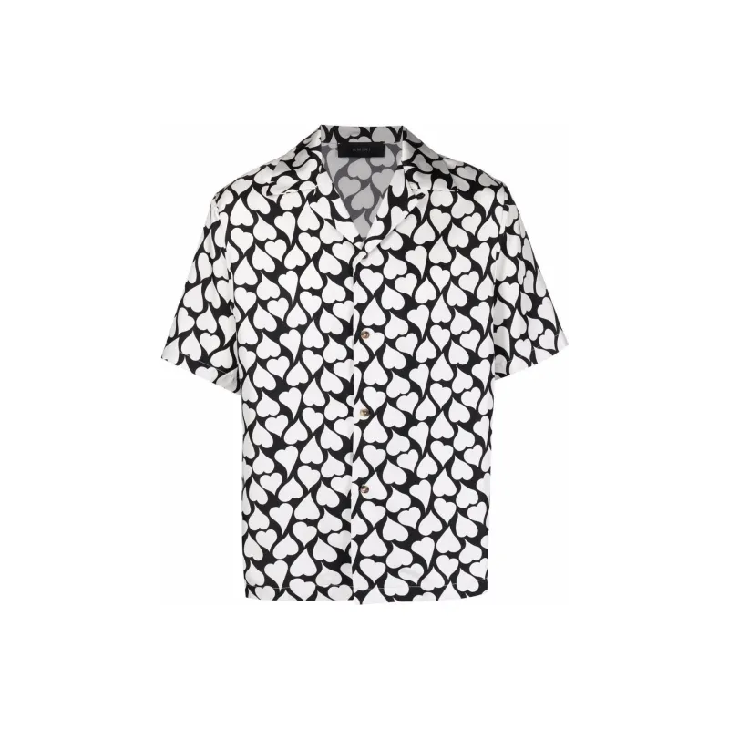 AMIRI Love Hearts Bowling Shirt-0