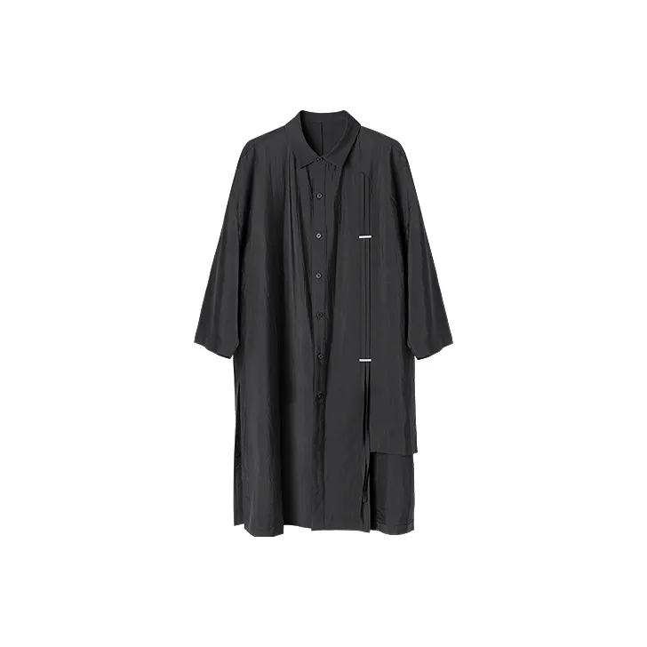HUANXIANGZHE Shirts Unisex Black-0