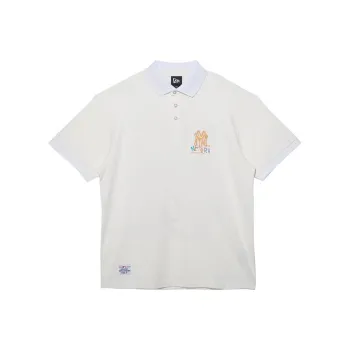 New Era Polo Shirts Unisex White
