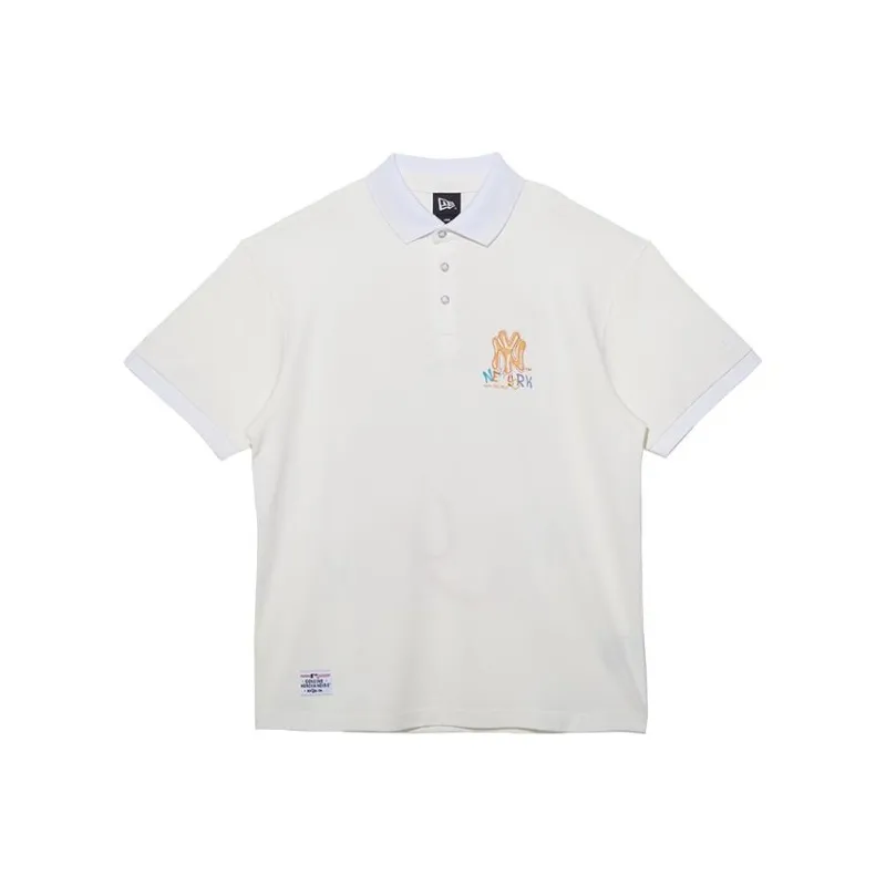 New Era Polo Shirts Unisex White-0