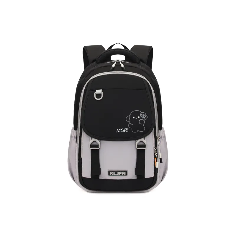 XIANGSU Oxford Backpack Unisex Pink/Brown/Green/Purple/White & Black/Gray & Black-25