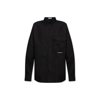 STONE ISLAND Logo Detailed Long Sleeved Jacket