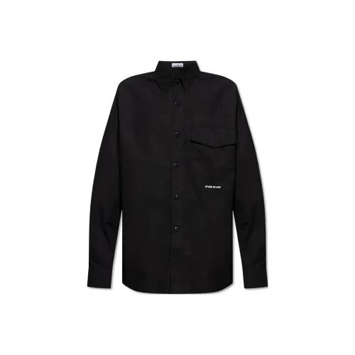 STONE ISLAND Logo Detailed Long Sleeved Jacket