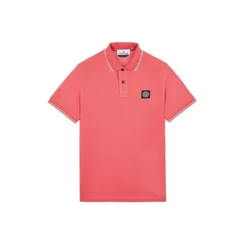 STONE ISLAND Polo Shirts Men Watermelon Red