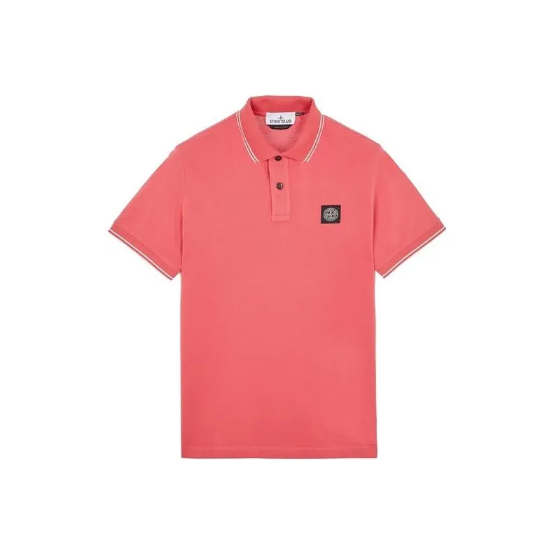 STONE ISLAND Polo Shirts Men Watermelon Red-0